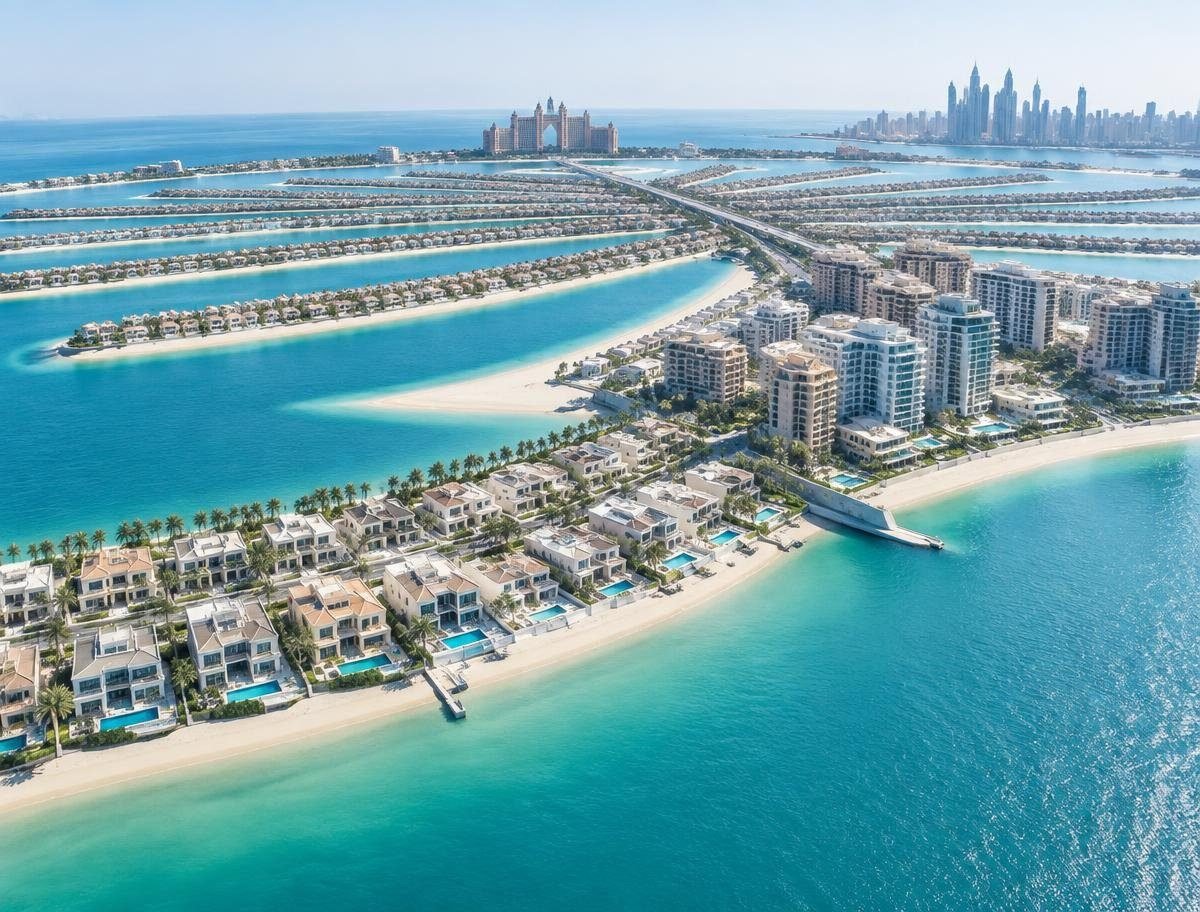 Aerial view of Palm Jumeirah